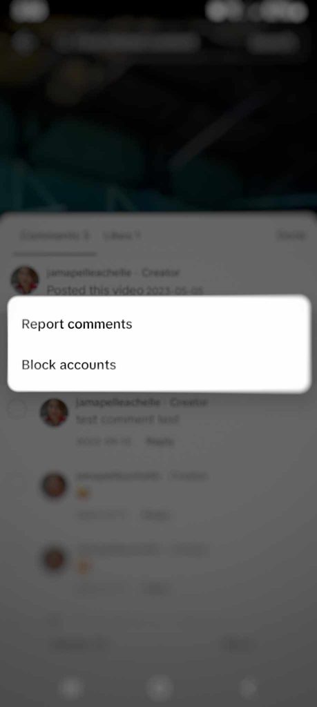 High Social’s screenshots show how to report suspicious accounts to TikTok.