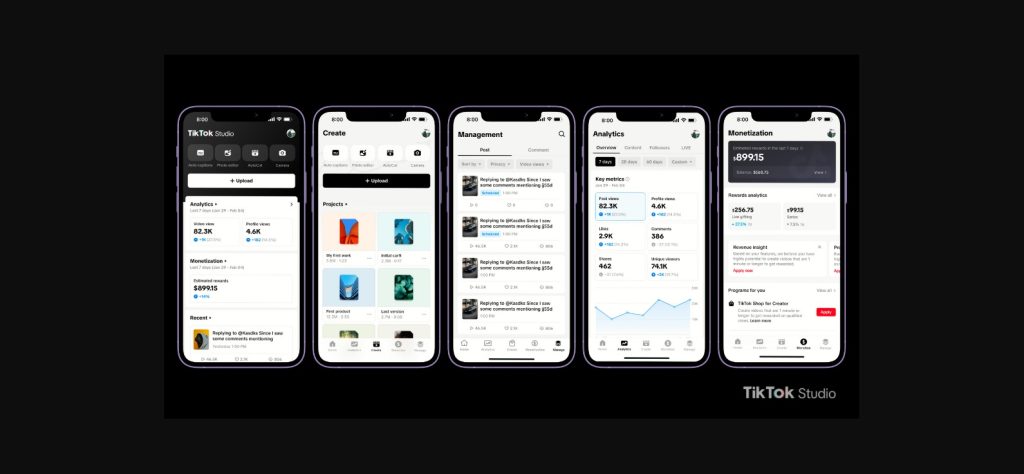 What Is TikTok Studio?
What is this latest TikTok product? 

TikTok Studio combines the app’s creative functions, features, powerful reporting tools, and analytics insights. It’s an all-in-one content creation and management platform. 

It offers tools for creating, editing, uploading, managing, and analyzing one’s TikTok account and content performance. It also offers valuable resources on a wide variety of topics. 

Users can create, edit, and upload content with the product’s easy-to-use creation tools. Its centralized operational capabilities streamline content workflow and tracking of overall performance. 

Resources and discovery tools give immediate access to educational information and creative inspiration. From a single dashboard, you can do all of these and more. 

Studio is replacing Creator tools within the TikTok and Creator Center web apps. All the tools from these older products have been integrated into TikTok Studio. 

TikTok Studio is available to everyone — both Personal and Business Accounts. Users can access the Studio via the TikTok app or its dedicated site via a browser. It also has a beta app version with limited availability to Android users.

