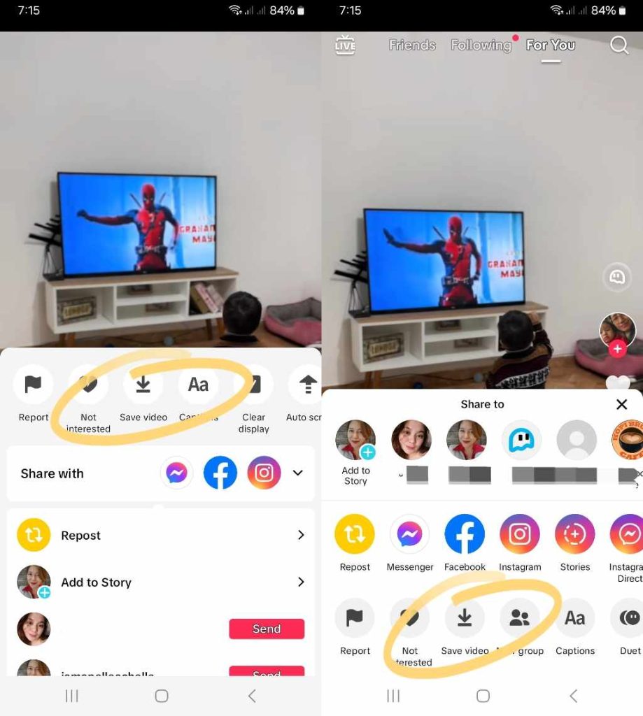 High Social’s screenshots show how to save TikTok videos.
