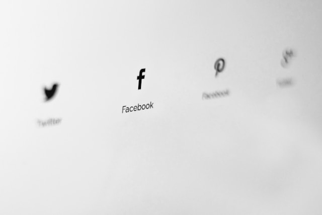 Several social media application icons on a white screen.
