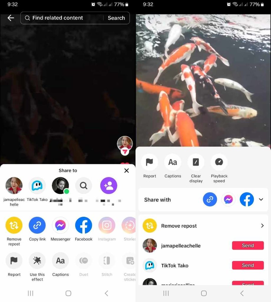 High Social’s screenshots show more ways to undo reposted TikTok content. 

