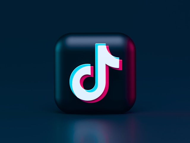 A black square with TikTok’s logo. 
